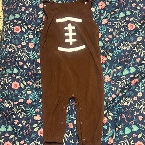 Brown Football-Themed Kids Bodysuit